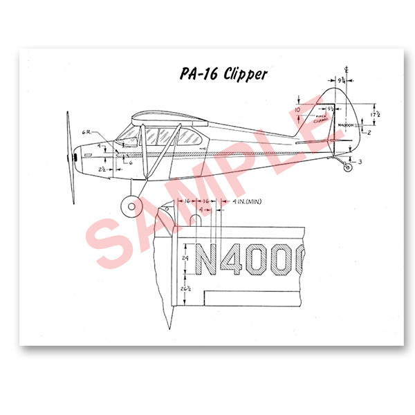 16PS   PIPER PA-16 PAINT SCHEME