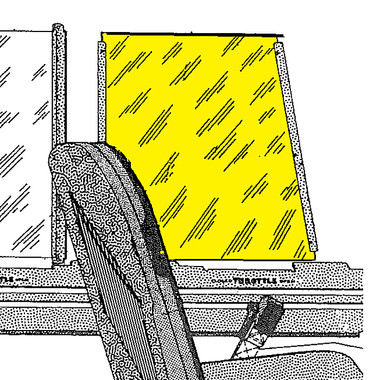 PIPER PA-12 FRONT LEFT SLIDING WINDOW