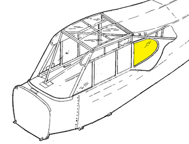 -10545-000   PIPER REAR WINDOW - LEFT OR RIGHT