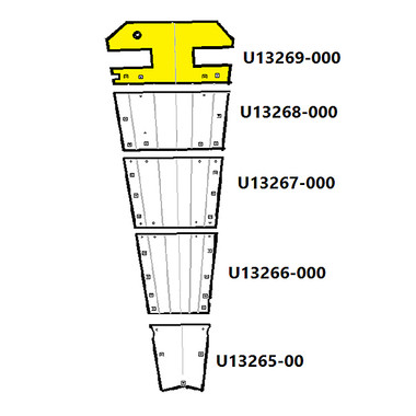 U13269-000   UNIVAIR NO. 5 ALUMINUM BELLY SKIN - FITS PIPER PA-18