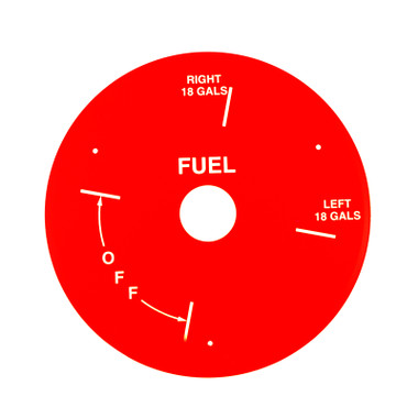 U12709-003RD   UNIVAIR RED FUEL PLATE - FITS PIPER