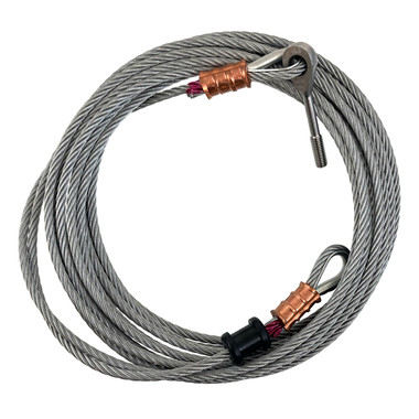 U40123-028S   UNIVAIR AILERON CABLE (TO UPPER HORN) - FITS PIPER