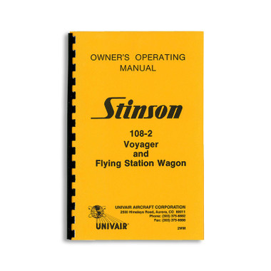 2WM   STINSON 108-2 OWNERS MANUAL