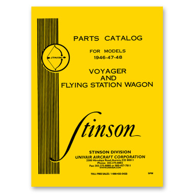 SPM   STINSON 108 SERIES PARTS CATALOG