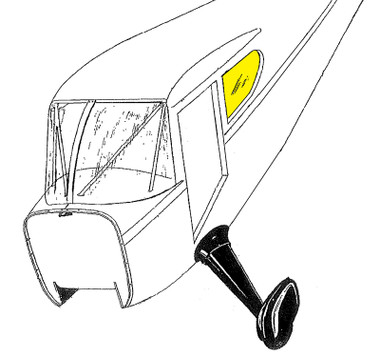 STINSON REAR WINDOW - LEFT OR RIGHT
