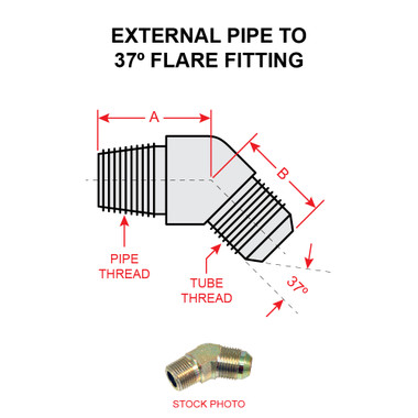 2023-6-8   EXTERNAL PIPE TO 37 DEGREE FLARE FITTING