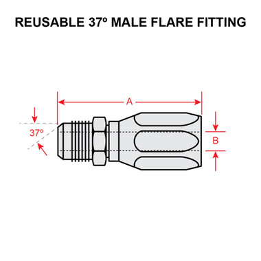 4414-6   37 DEGREE MALE FLARE FITTING