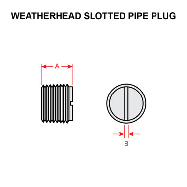 3150X4   WEATHERHEAD SLOTTED PIPE PLUG