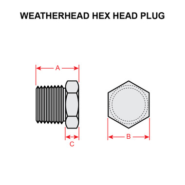 3152X6   WEATHERHEAD HEX HEAD PIPE PLUG
