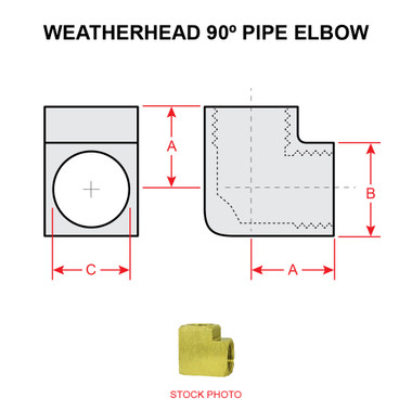 3500X2   WEATHERHEAD 90 DEGREE PIPE ELBOW