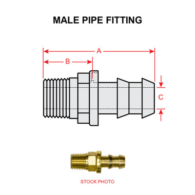4738-4B   SOCKETLESS MALE PIPE FITTING