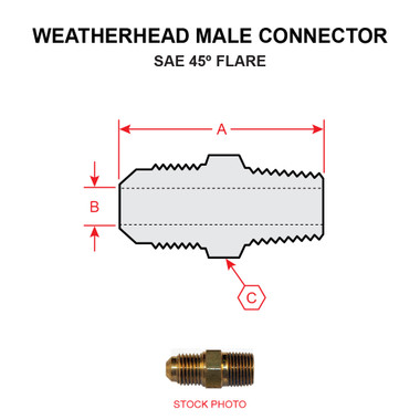 48X2   WEATHERHEAD MALE CONNECTOR