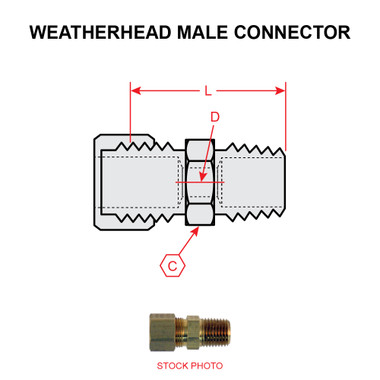 68X8X4   WEATHERHEAD MALE CONNECTOR