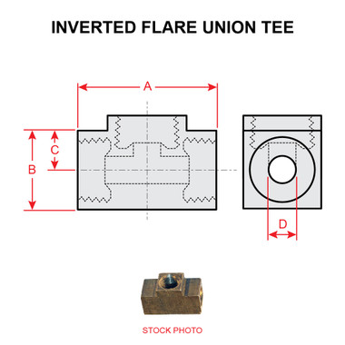 702X2   WEATHERHEAD INVERTED FLARE UNION TEE