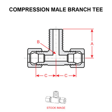 72X3   WEATHERHEAD COMPRESSION MALE BRANCH TEE
