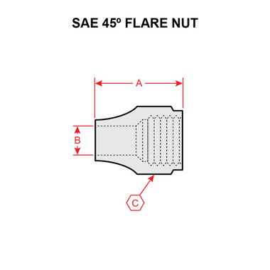 1110X2   WEATHERHEAD 45 DEGREE FLARE NUT
