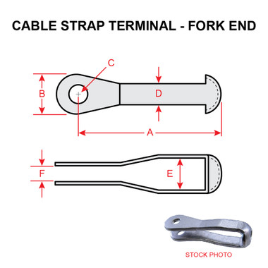 BM2500-3   FORK END CABLE TERMINAL