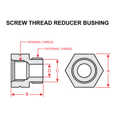 AN893-4D   SCREW THREAD REDUCER BUSHING