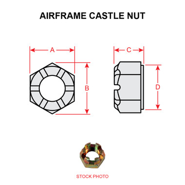 AN310-5   AIRFRAME CASTLE NUT