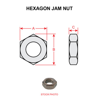 AN316-8   HEXAGON JAM NUT