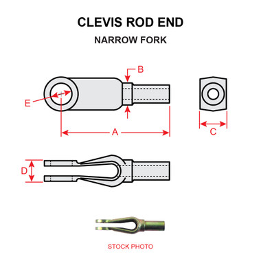 AN481-10   CLEVIS ROD END