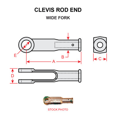 AN486-1   CLEVIS ROD END
