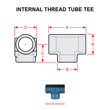 AN938-4D   INTERNAL THREAD TUBE TEE