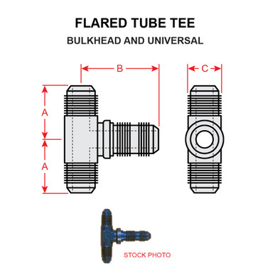AN834-6   BULKHEAD AND UNIVERSAL FLARED TUBE TEE