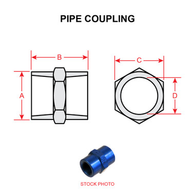 AN910-4D   PIPE COUPLING - ALUMINUM