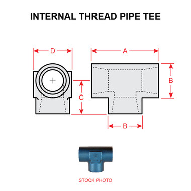 AN917-3D   INTERNAL THREAD PIPE TEE