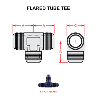 AN824-10B   FLARED TUBE TEE