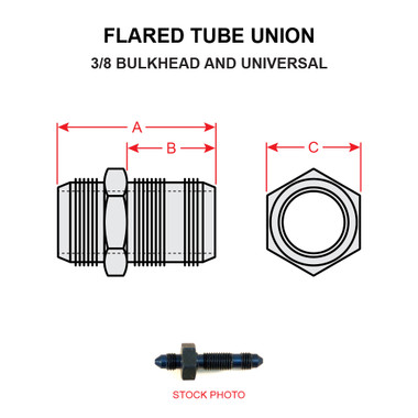 AN832-4   FLARED TUBE UNION
