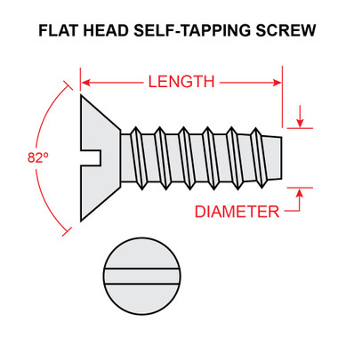 AN531-8-8   FLAT HEAD SELF-TAPPING SCREW