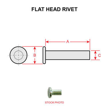 AN441-6-6P FLAT HEAD RIVET - Univair Aircraft Corporation