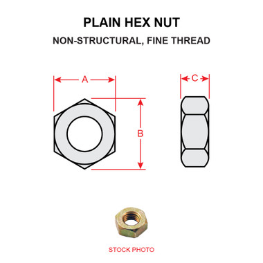 AN345-616   PLAIN HEX NUT