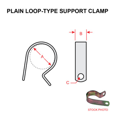 AN742D35   LOOP-TYPE SUPPORT CLAMP - PLAIN