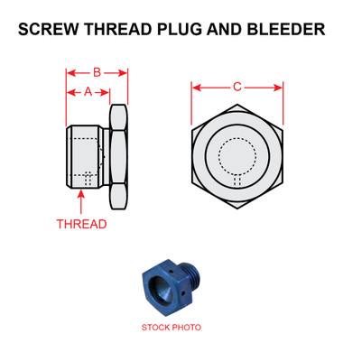 AN814-3D   SCREW THREAD PLUG AND BLEEDER