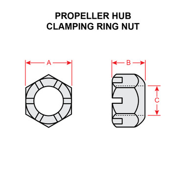 AN5001-9   PROPELLER HUB CLAMPING RING NUT