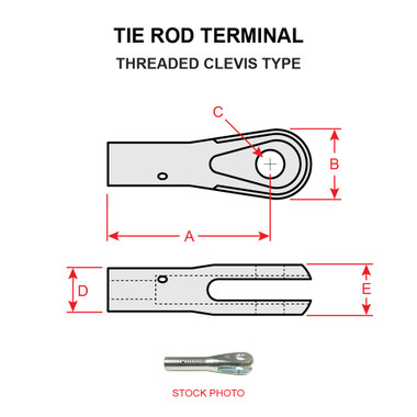 AN665-115L   TIE ROD TERMINAL - LEFT THREAD