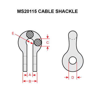 MS20115F6   CABLE SHACKLE