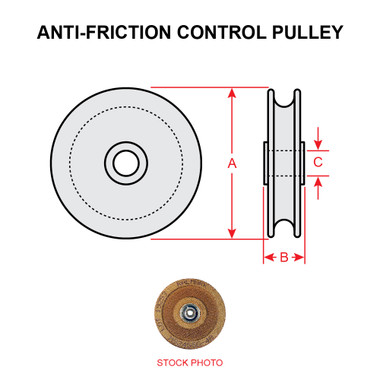 MS24566-4B   ANTI-FRICTION CONTROL PULLEY