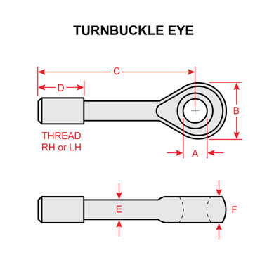NAS647-16RS   TURNBUCKLE EYE