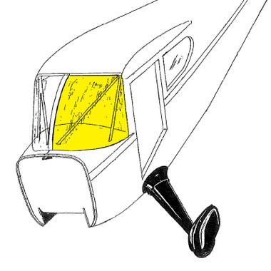 STINSON L-5 WINDSHIELD - LEFT HALF
