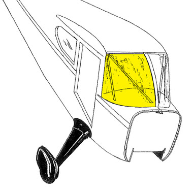 STINSON L-5 WINDSHIELD - RIGHT HALF