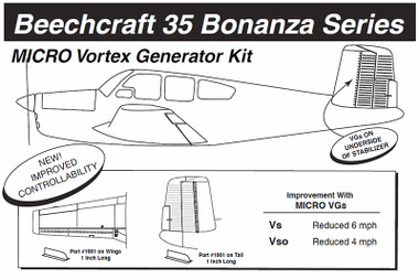 VG5053   MICRO VORTEX GENERATOR KIT - BONANZA 35 SERIES