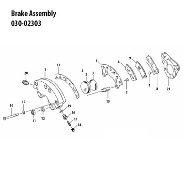030-02303   CLEVELAND BRAKE ASSEMBLY