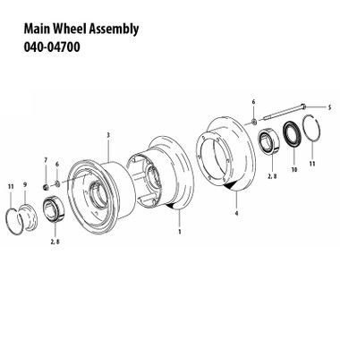 040-04700   CLEVELAND MAIN WHEEL ASSEMBLY