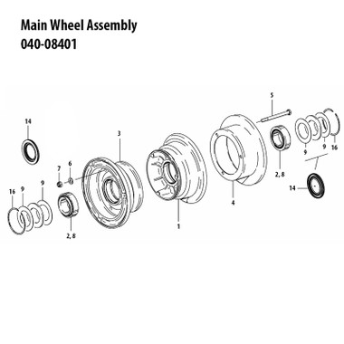 040-08401   CLEVELAND MAIN WHEEL ASSEMBLY