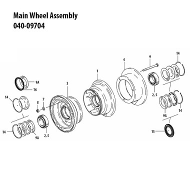 040-09704   CLEVELAND MAIN WHEEL ASSEMBLY