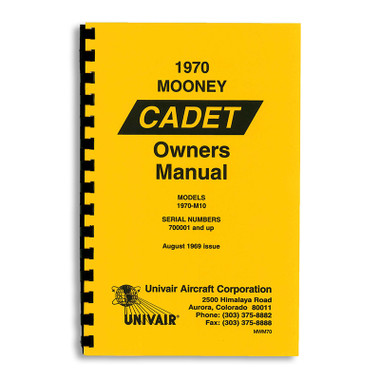 MWM70   MOONEY 1970 M-10 OWNERS MANUAL